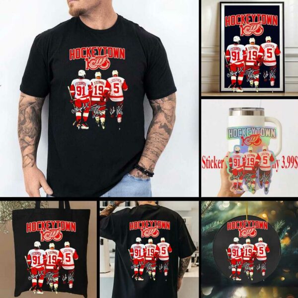 Detroit Red Wings 100 Years of Hockeytown players shirt