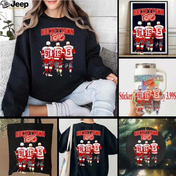 Detroit Red Wings 100 Years of Hockeytown players shirt