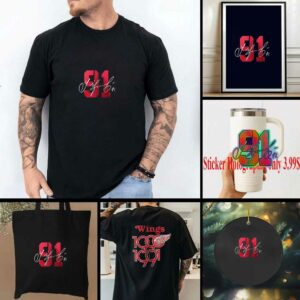 Detroit Red Wings 91 Sergei Fedorov signature shirt
