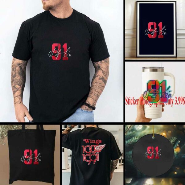 Detroit Red Wings 91 Sergei Fedorov signature shirt