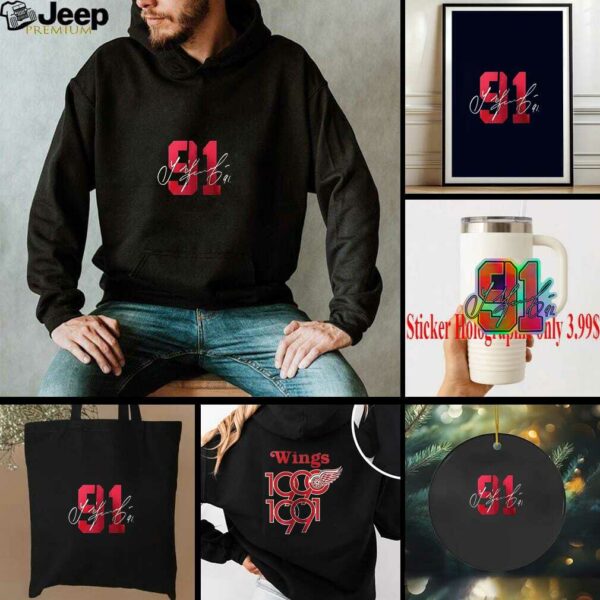 Detroit Red Wings 91 Sergei Fedorov signature shirt