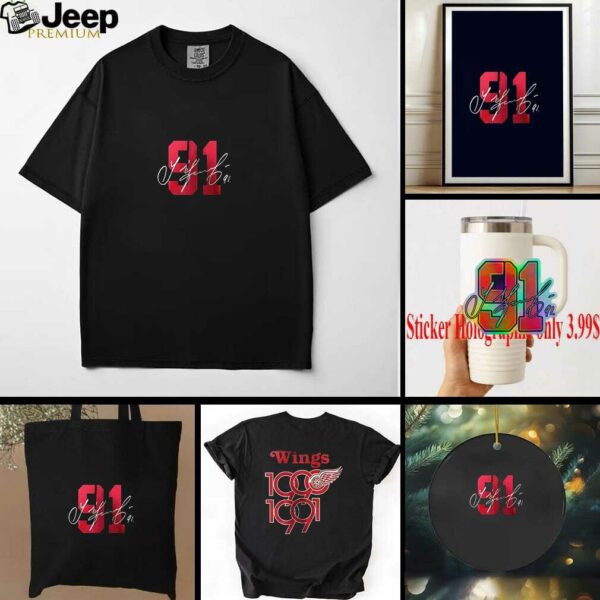 Detroit Red Wings 91 Sergei Fedorov signature shirt