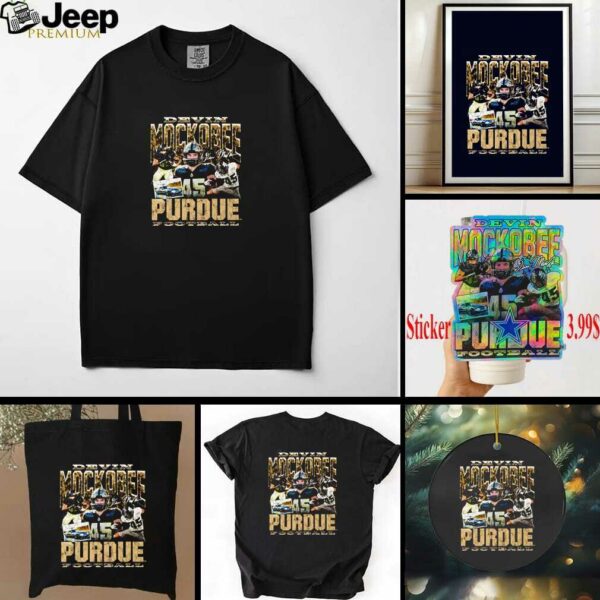 Devin Mockobee graphic collage Purdue football shirt