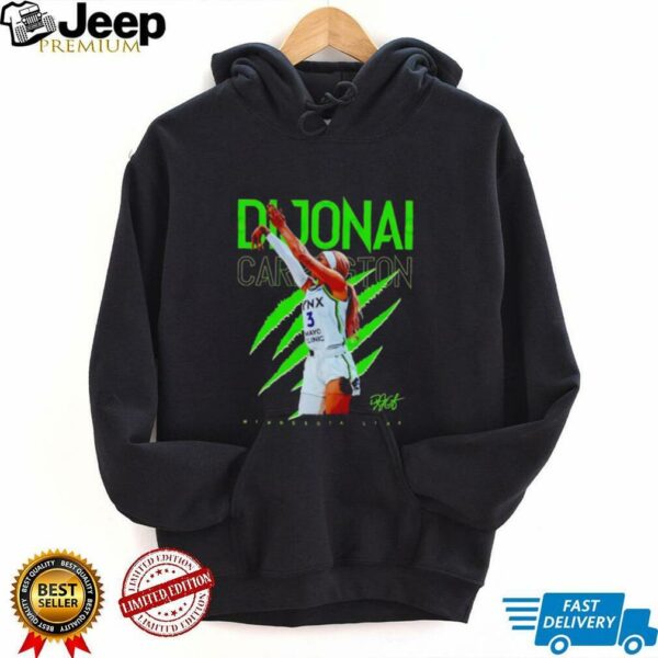 Dijonai Carrington jump shot Minnesota Lynx shirt