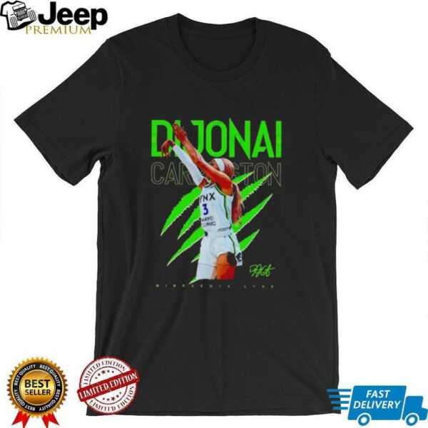 Dijonai Carrington jump shot Minnesota Lynx shirt