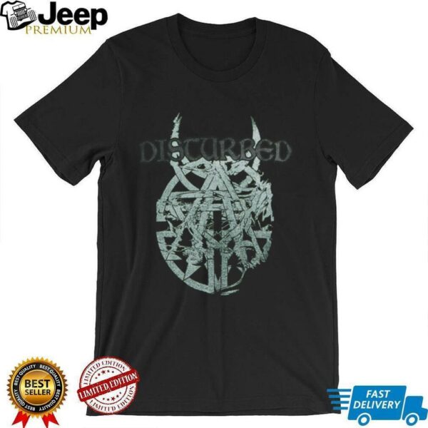 Disturbed Horned Logo Pigment Dyed T Shirt