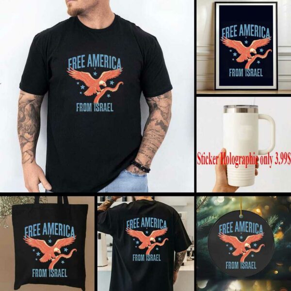 Eagle free America from Israel octopus arms shirt