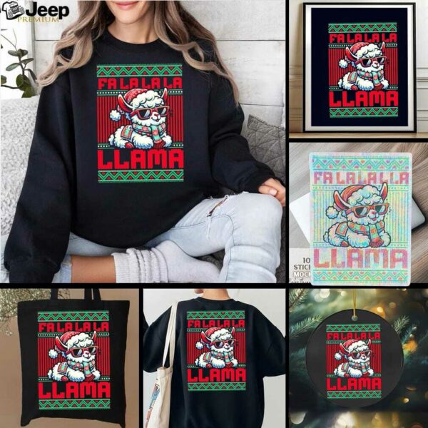 Fa La La La Llama Santa Christmas shirt