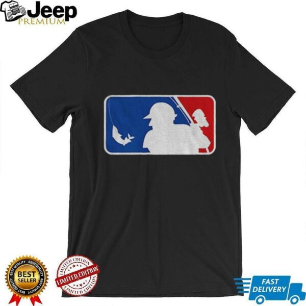 Fishing Baseball MLB logo parody shirt