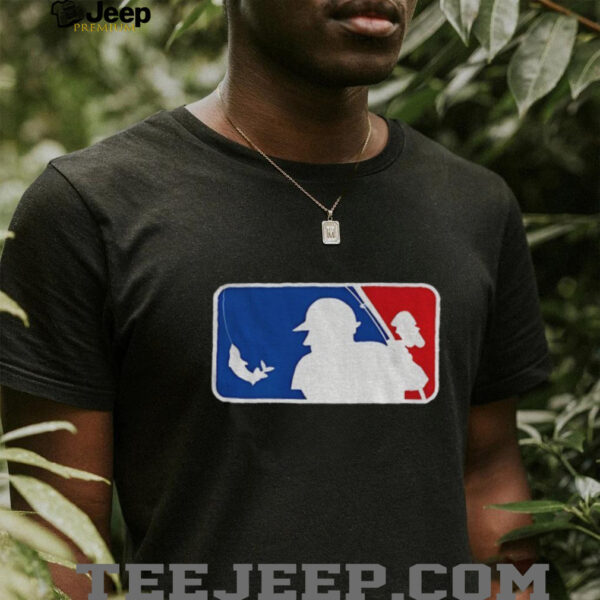 Fishing Baseball MLB logo parody shirt