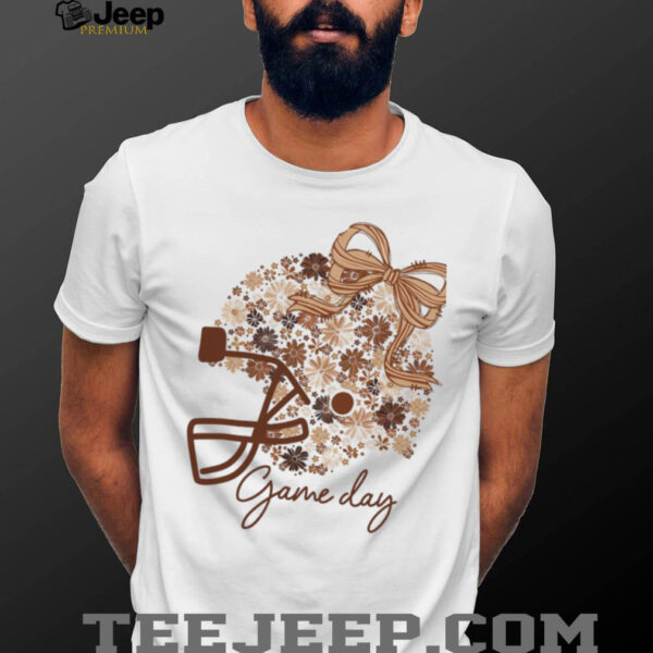 Floral Football Helmet Retro Game day Shirt