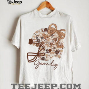 Floral Football Helmet Retro Game day Shirt