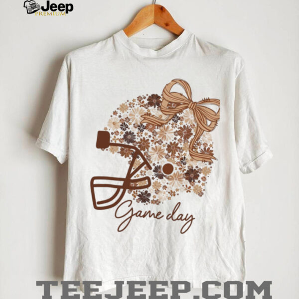 Floral Football Helmet Retro Game day Shirt
