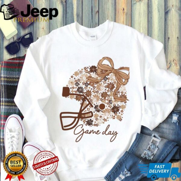 Floral Football Helmet Retro Game day Shirt