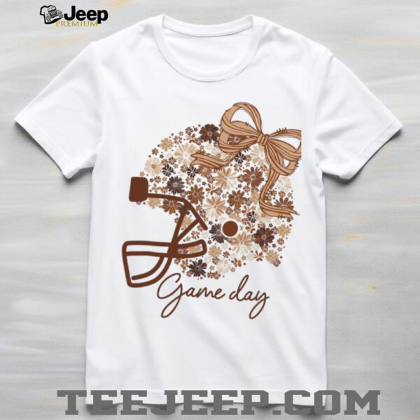 Floral Football Helmet Retro Game day Shirt