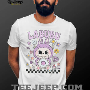 Floral Labubu Donut Pastel Cartoon Character Shirt