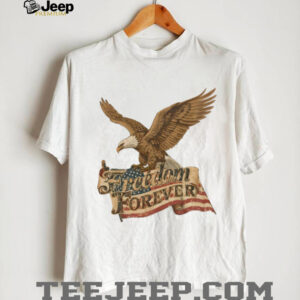 Freedom Forever Bald Eagle Vintage American Flag Patriotic Design Oversized...