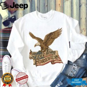 Freedom Forever Bald Eagle Vintage American Flag Patriotic Design Oversized...