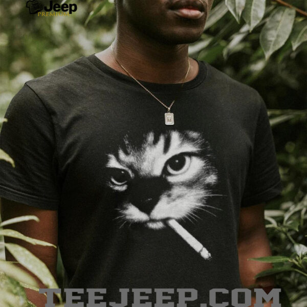 Funny Smoking Cat Meme Shirt