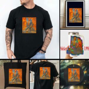 Gavin Newsom Patriotic Tank with Flag and Rifle Artwork shirt