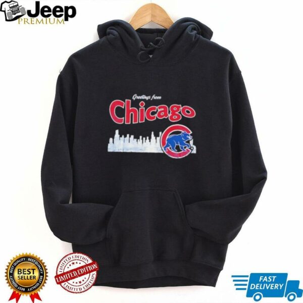 Greetings from Chicago Cubs skyline shirt