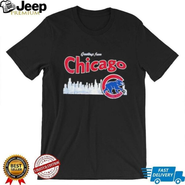 Greetings from Chicago Cubs skyline shirt