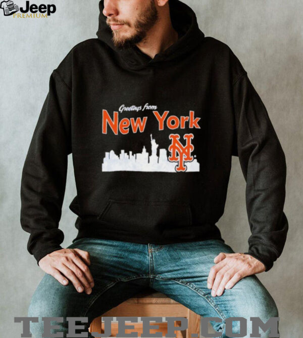 Greetings from New York Mets skyline shirt