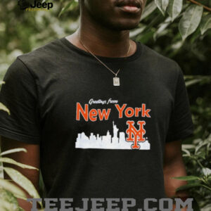 Greetings from New York Mets skyline shirt