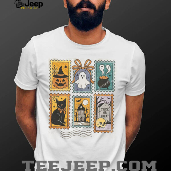 Halloween Cute Ghost Pumpkin Cat Cute Ghost Shirt