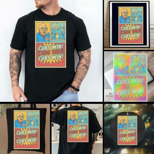 Harry Caray Say Chicago Cubs Win Cartoon shirt
