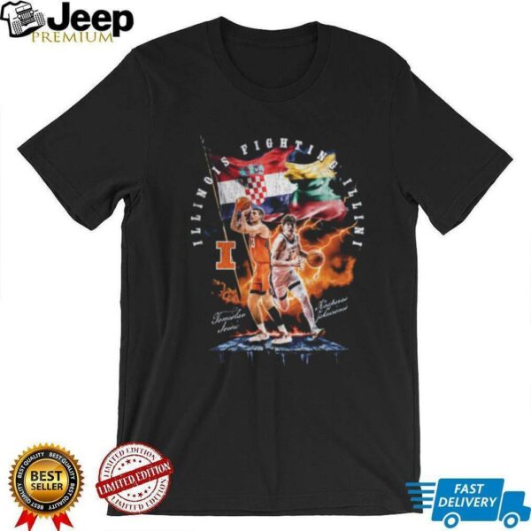 Illinois Basketball Kasparas Jakucionis Tomislav Ivisic Shirt