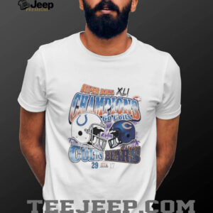 Indianapolis Colts beat Chicago Bears 29 17 win Super Bowl XLI Go Colts helmet shirt