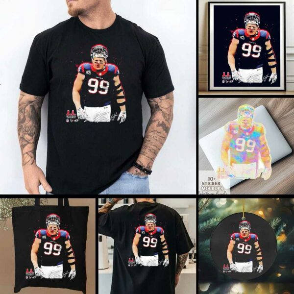 J.J. Watt Houston Texans NFL defensive end signature shirt