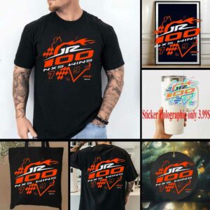 JR Motorsports Official Team Apparel Black 100th Xfinity Series Wins Tri Blend T Shirt