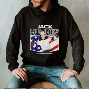 Jack Hughes New Jersey Devils American Flag Graphic shirt
