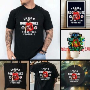 Jacob Rodriguez portrait Texas Tech football shirt