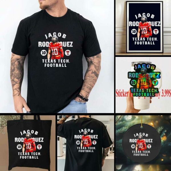 Jacob Rodriguez portrait Texas Tech football shirt