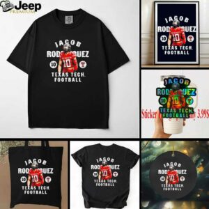 Jacob Rodriguez portrait Texas Tech football shirt