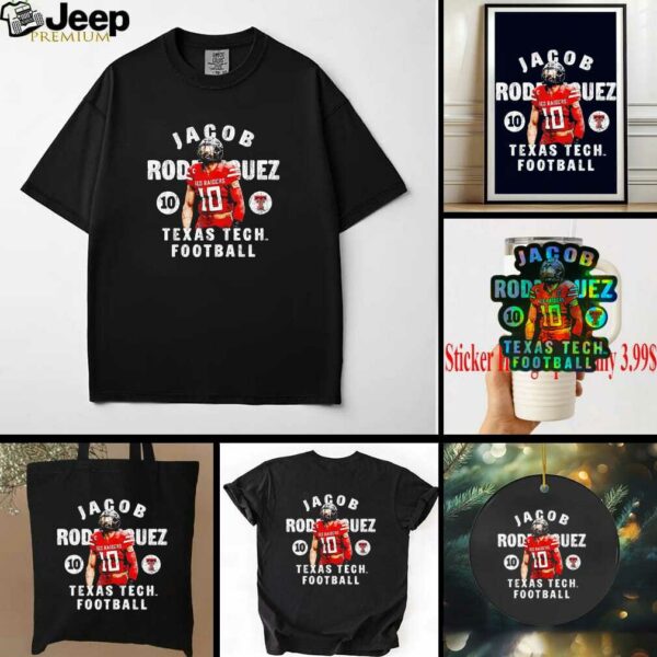 Jacob Rodriguez portrait Texas Tech football shirt