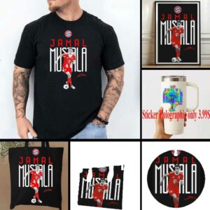 Jamal Musiala FC Bayern soccer signature shirt