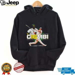 Jason Giambi swing player Oakland baseball shirt