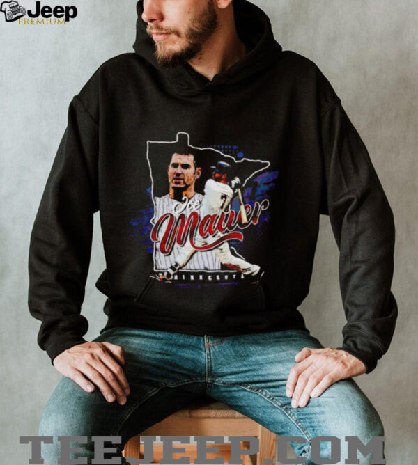 Joe Mauer silhouette Minnesota State shirt