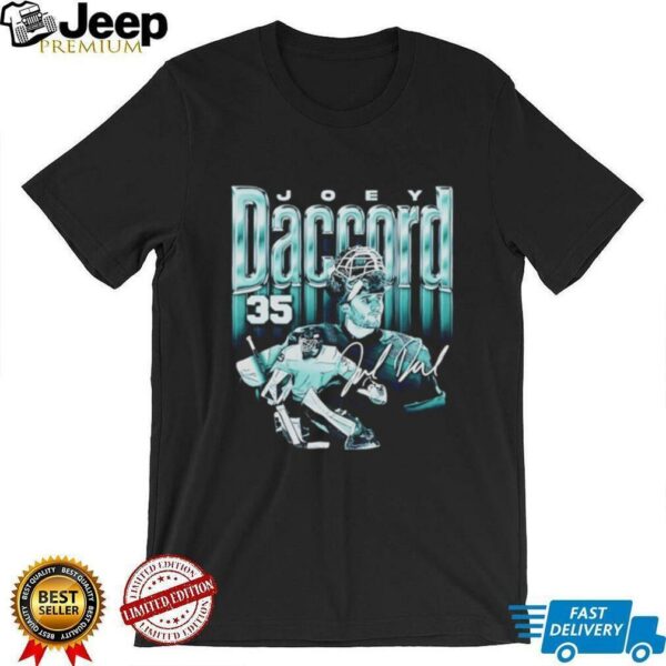 Joey Daccord 35 Seattle Kraken Hockey player autographed shirt
