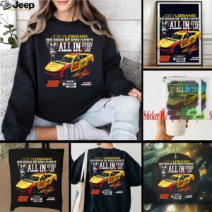 Joey Logano Checkered Flag Sports Black 2025 NASCAR Cup Series Playoffs Shell Pennzoil All In T Shirt
