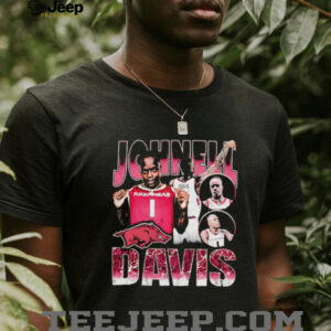 Johnell Davis graphic collage Arkansas Razorbacks shirt