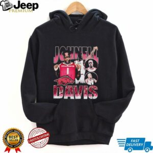 Johnell Davis graphic collage Arkansas Razorbacks shirt