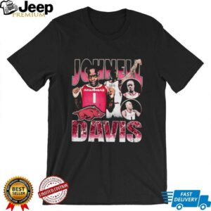 Johnell Davis graphic collage Arkansas Razorbacks shirt