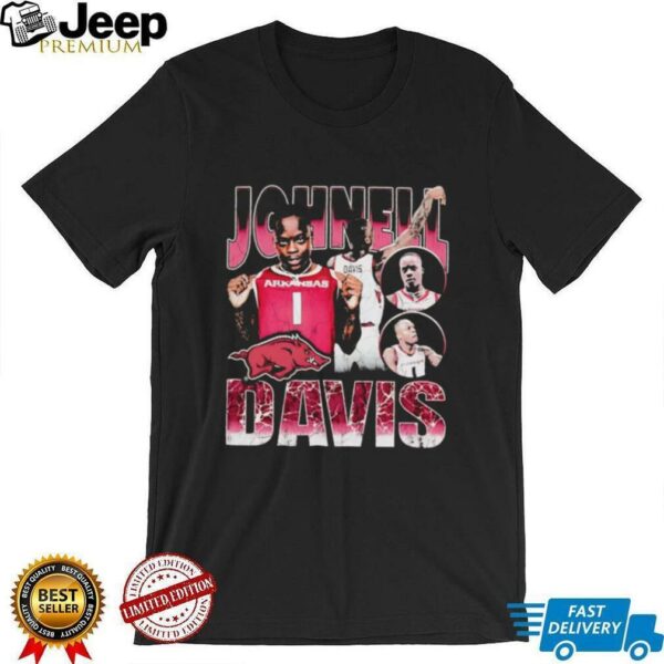 Johnell Davis graphic collage Arkansas Razorbacks shirt