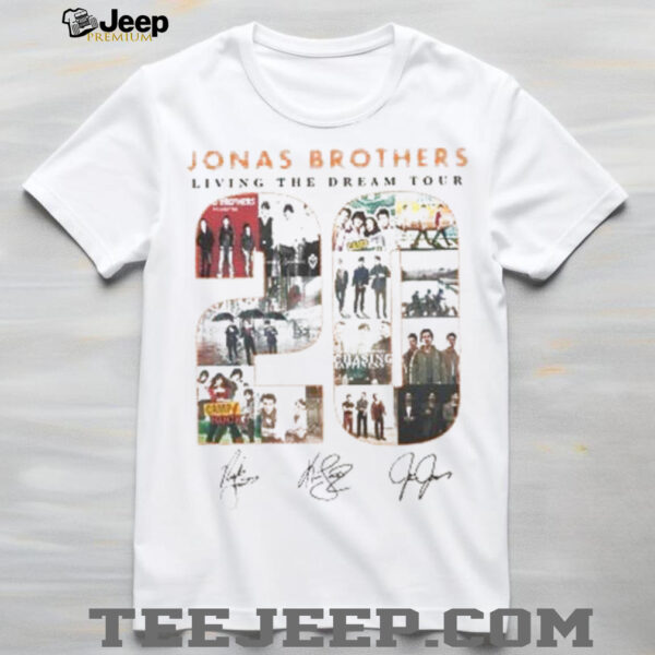 Jonas Brothers Albums 20th Anniversary Of Jonas Living The Dream Tour 2025 Shirt