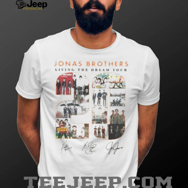 Jonas Brothers Albums 20th Anniversary Of Jonas Living The Dream Tour 2025 Shirt